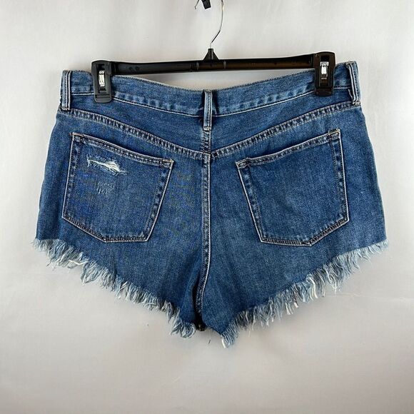 Free People We The Free Loving Good Vibrations Cutoffs- Mid Indiago- Size 31-NWT - Picture 5 of 12